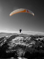 Start Gleitschirmflieger am Lochner Horn