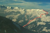 Ungefährer Tourenverlauf - gesehen von Nordosten