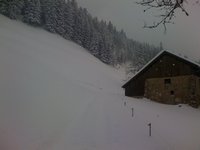 Rckweg zum Gipfel an der Hansenalm