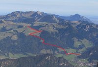 Verlauf der Aufstiegsroute