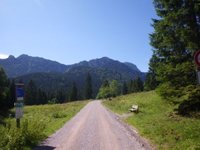 Start im Jenbachtal. Das Ziel ist schon vor Augen