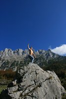 Kleine Bouldereinlage vor den Trlspitzen