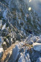 kurzer gesicherter Steig hinter der Hochfeiler