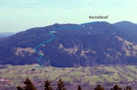 Ungefhrer Verlauf des Anstieges