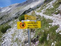 Der Klettersteig darf nur im Aufstieg gegangen werden