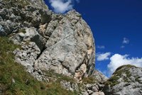 Einstieg zum Hochiss-Klettersteig