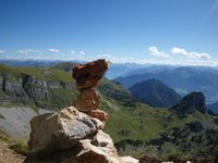 Beim Abstieg - rechts im Hintergrund ist der Gschllkopf zu sehen