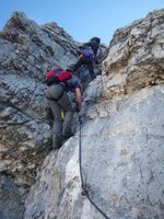 Stau im Klettersteig