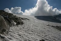 Hier beginnt der Gletscher