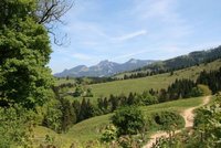 Blick von der Winterstube auf die Kampenwand