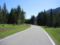 Fahrstrae Richtung Schlo Linderhof