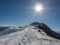 Unterberghornaufstieg auf Hhe des letzten Liftes