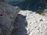 Typische Stelle fr den Eisengatter-Klettersteig; ob man hier eine Sicherung braucht sei einmal dahin gestellt