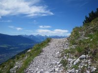 Kurz vor der Bettelwurfhtte - dahinter das Stubai