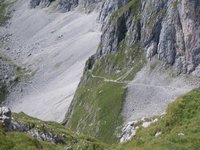 Blick auf den Rckweg, der hier extremer aussieht als er letztendlich ist